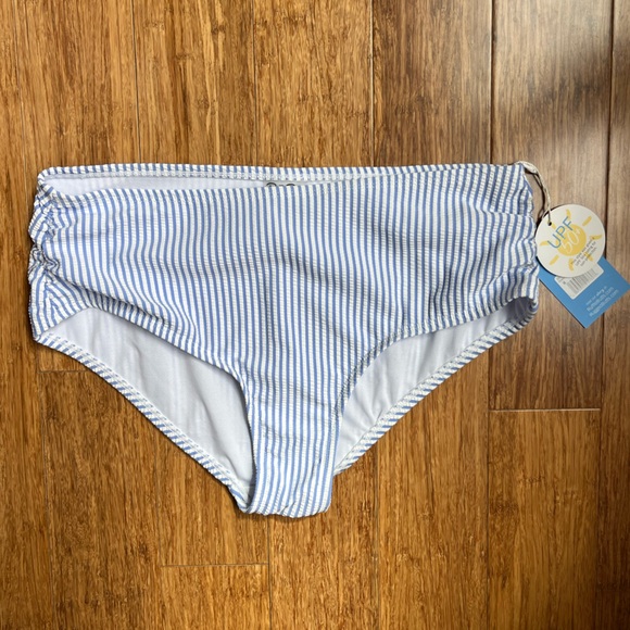 Ruffle Butts Other - Ruffle Butts women’s swim bottoms high waist bikini blue gingham size medium NWT
